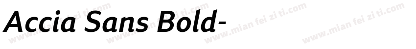 Accia Sans Bold字体转换